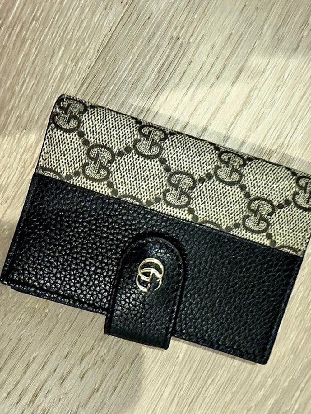Gucci GG Supreme canvas continental wallet Continental Wallet in Black & Brown